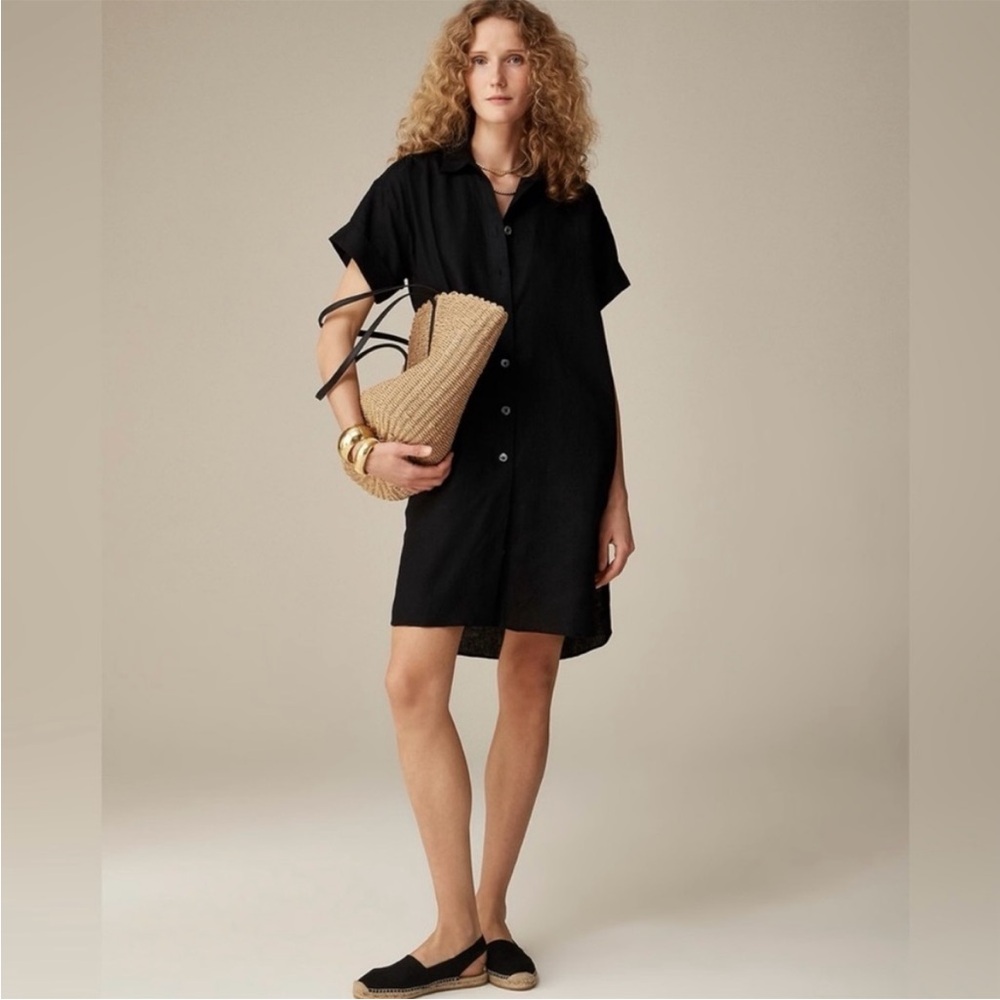 J. Crew Capitaine Linen Shirt Dress